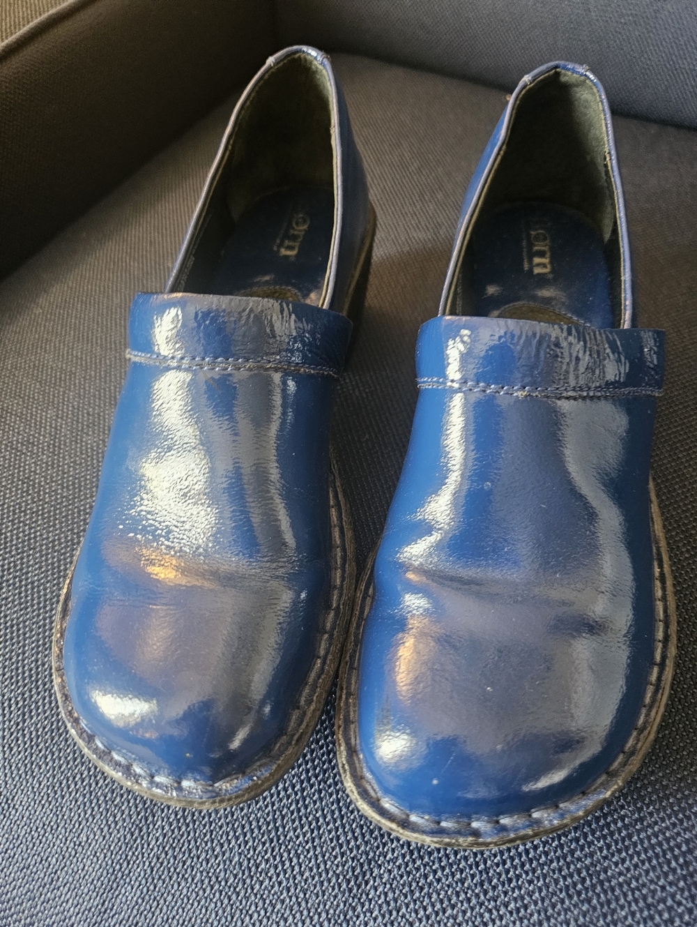 Born Royal Blue Patent Slip-On Casual Dress Shoes